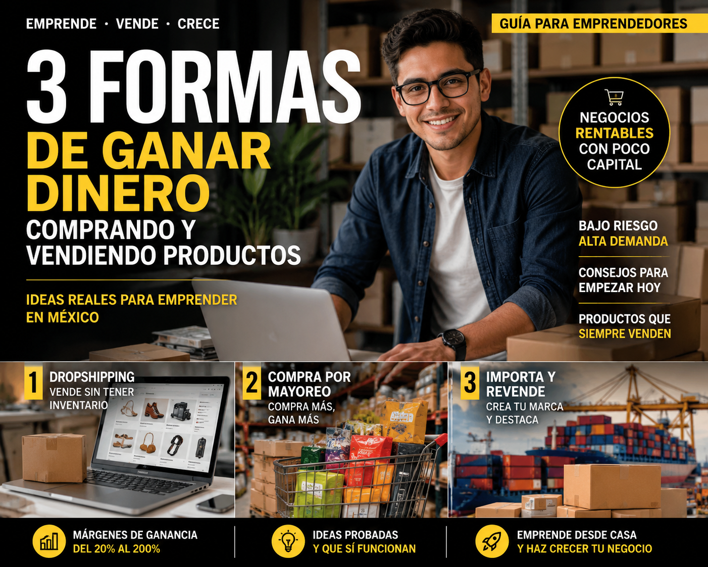 3 formas de ganar dinero comprando y vendiendo productos en México